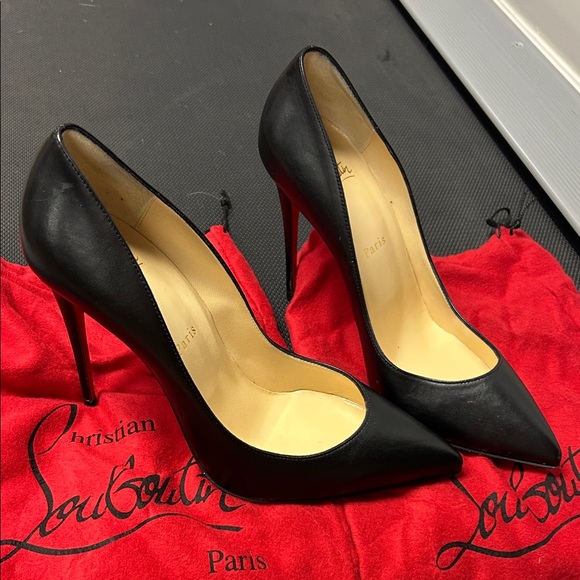 Christian Louboutin Pigalle Follies 100 Black Nappa Shiny - Picture 2 of 9